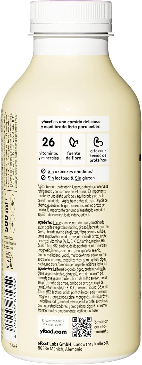 yfood Smooth Vanilla Comida Equilibrada Para Beber 500 ml